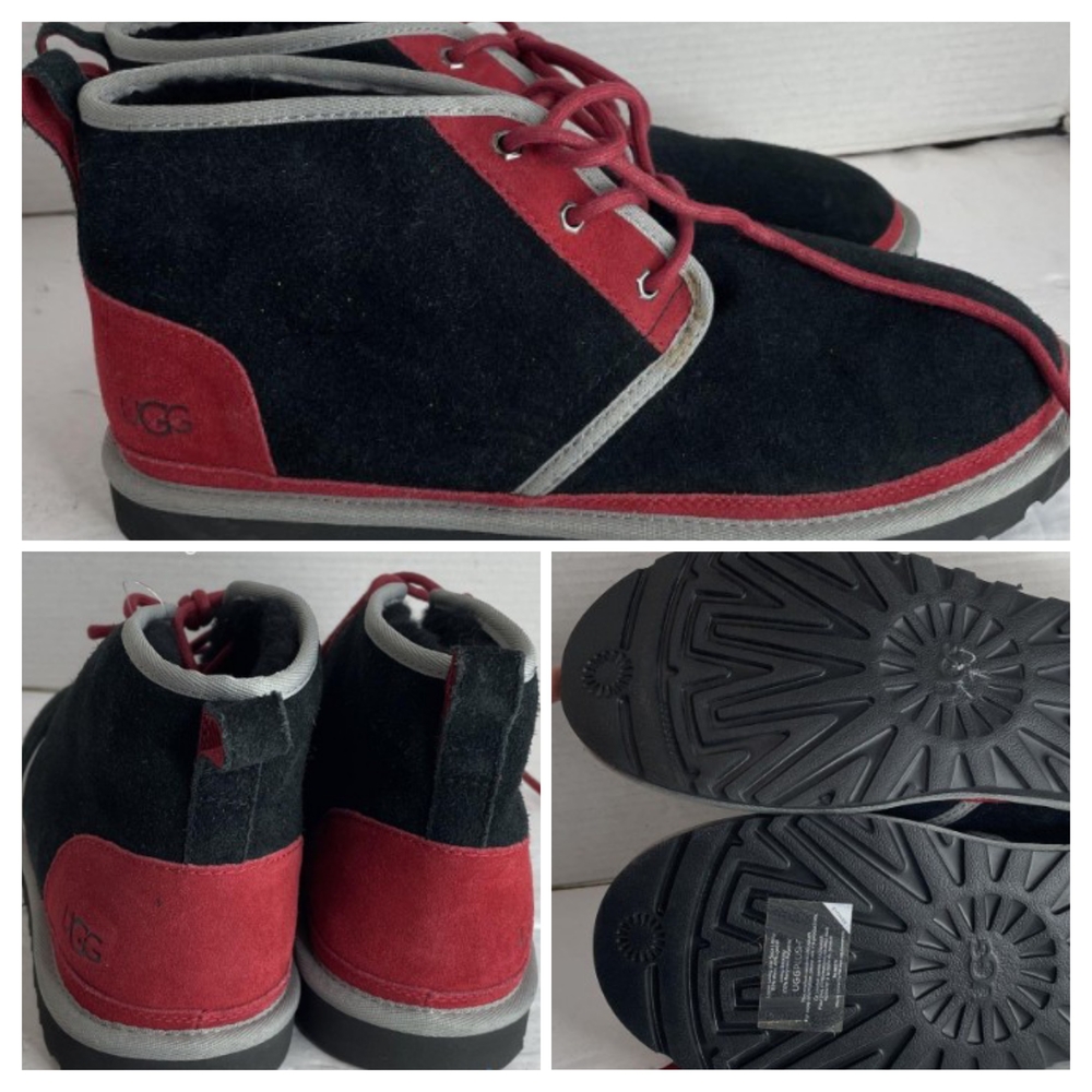 UGG Black and Red High-Top Sneakers